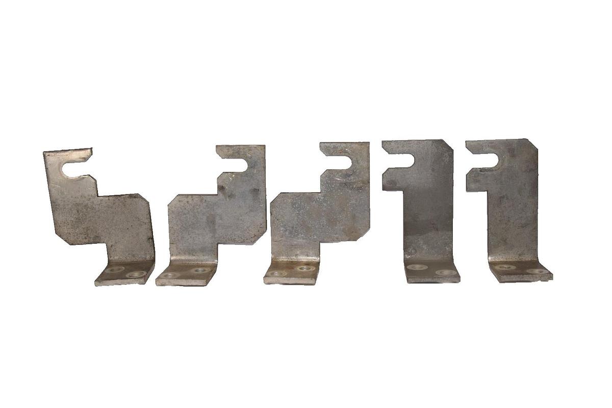 Used Buss Bar 5" x 2-3/4" x 1/4" & 5" x 4" x 1/4 Copper (Lot of 5)