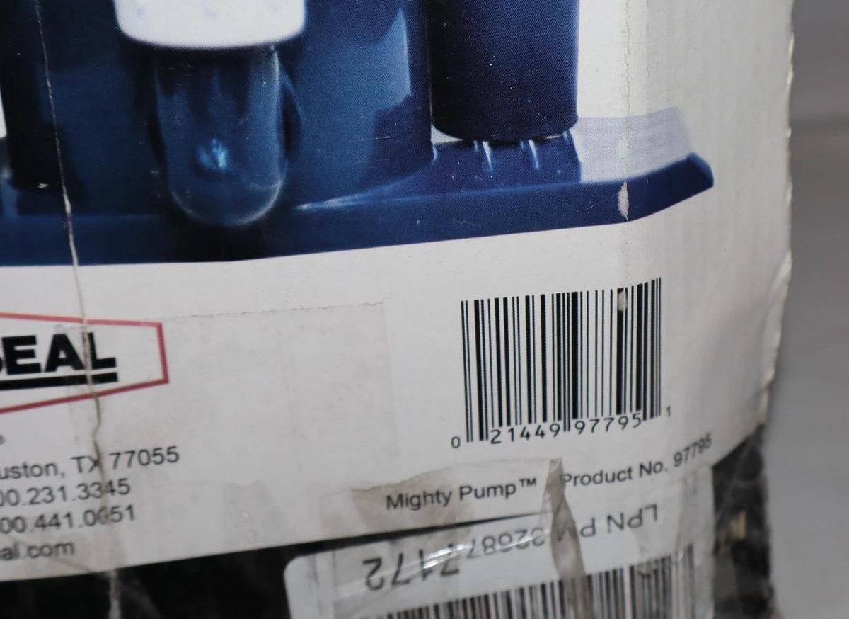 RectorSeal Mighty Pump Thermoplastic Manual Pump 97795 (Nos)