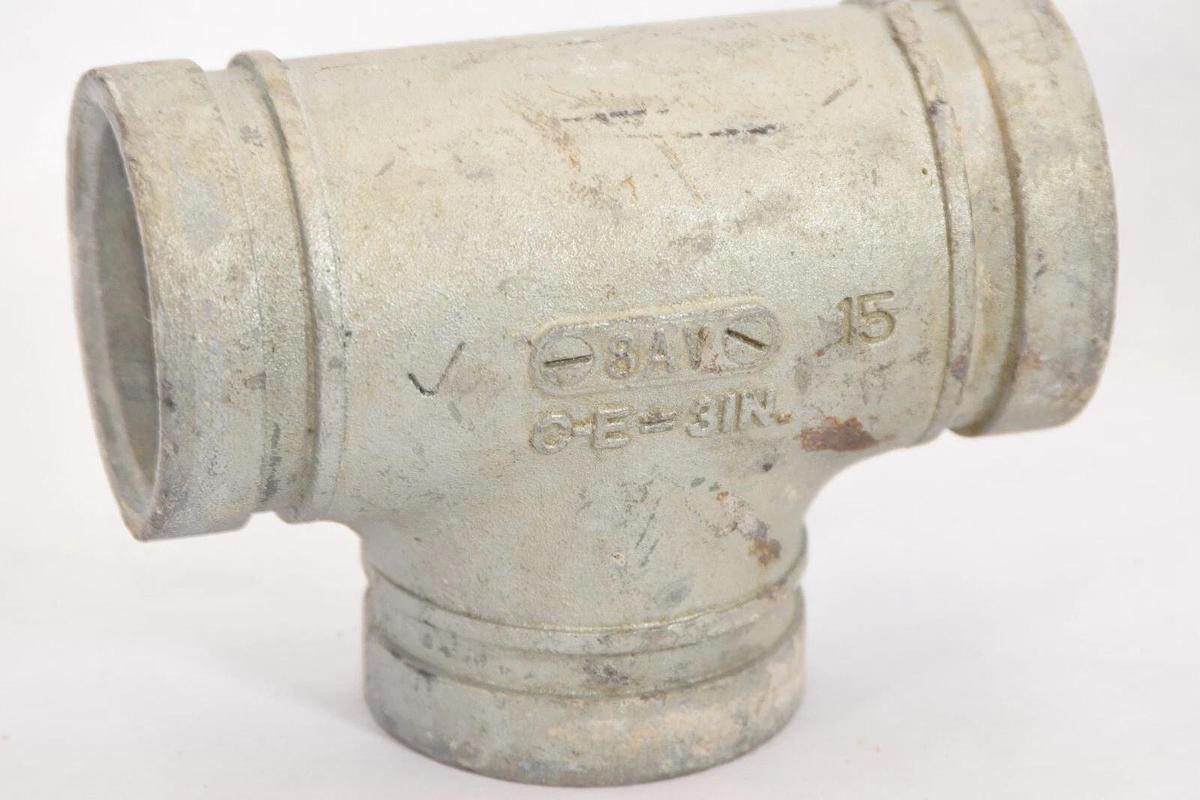 (NEW) VICTAULIC 2 1/2/73-002 C-E=3 IN FireLock Straight Grooved Tee