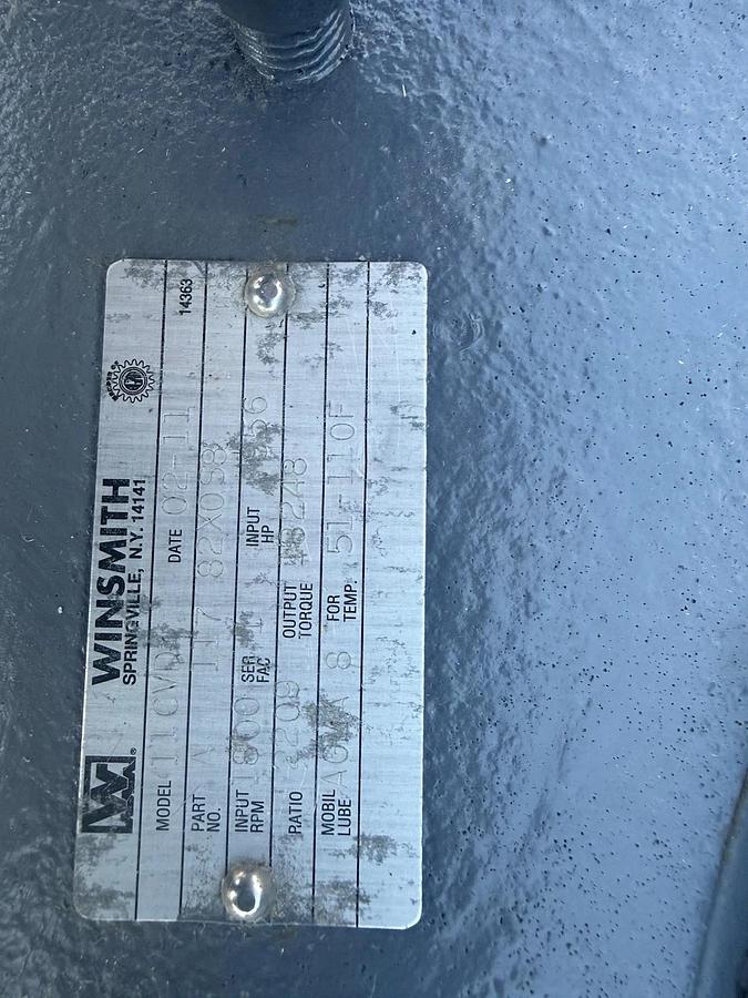 Winsmith Gear Box  11CVD, A 117 82X0S8 Ratio 2209:1 right angle Gearbox TQ 18248