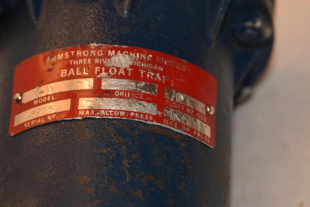 (NEW) ARMSTRONG MACHINE 2-AV 2AV 5/32 Oriface Ball Float Air Trap