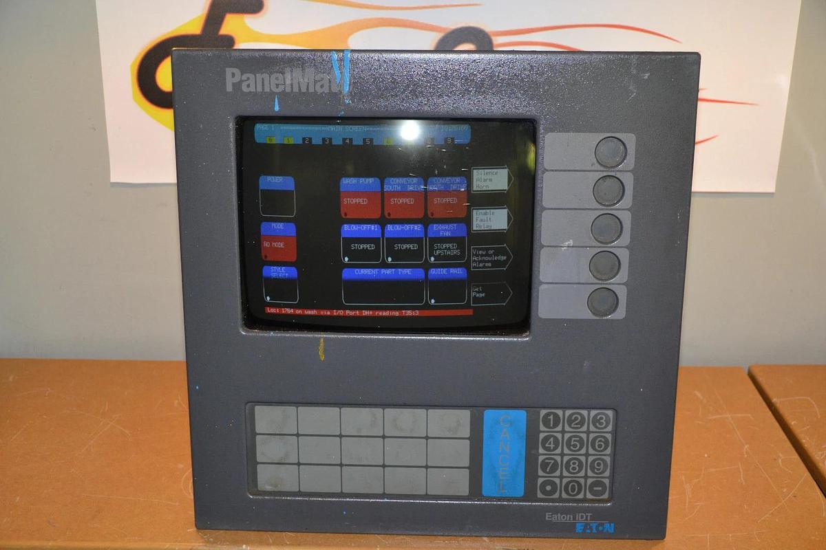 Used Eaton IDT PanelMate CRT Module 91-00992-02 w/ Controller 92-00605-02 110/230v