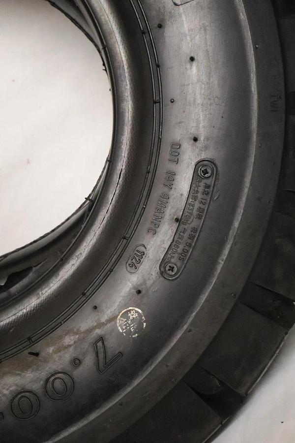 (NEW - PAIR) MERXENG 7.00-12 ( Tire + Tube) Forklift Replacement Tire