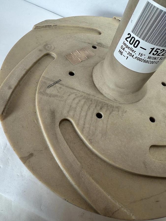 Goulds 200-15220 6 vane 15" Pump Impeller W/INT Sleeve GA-204 00268C001D 13.75"