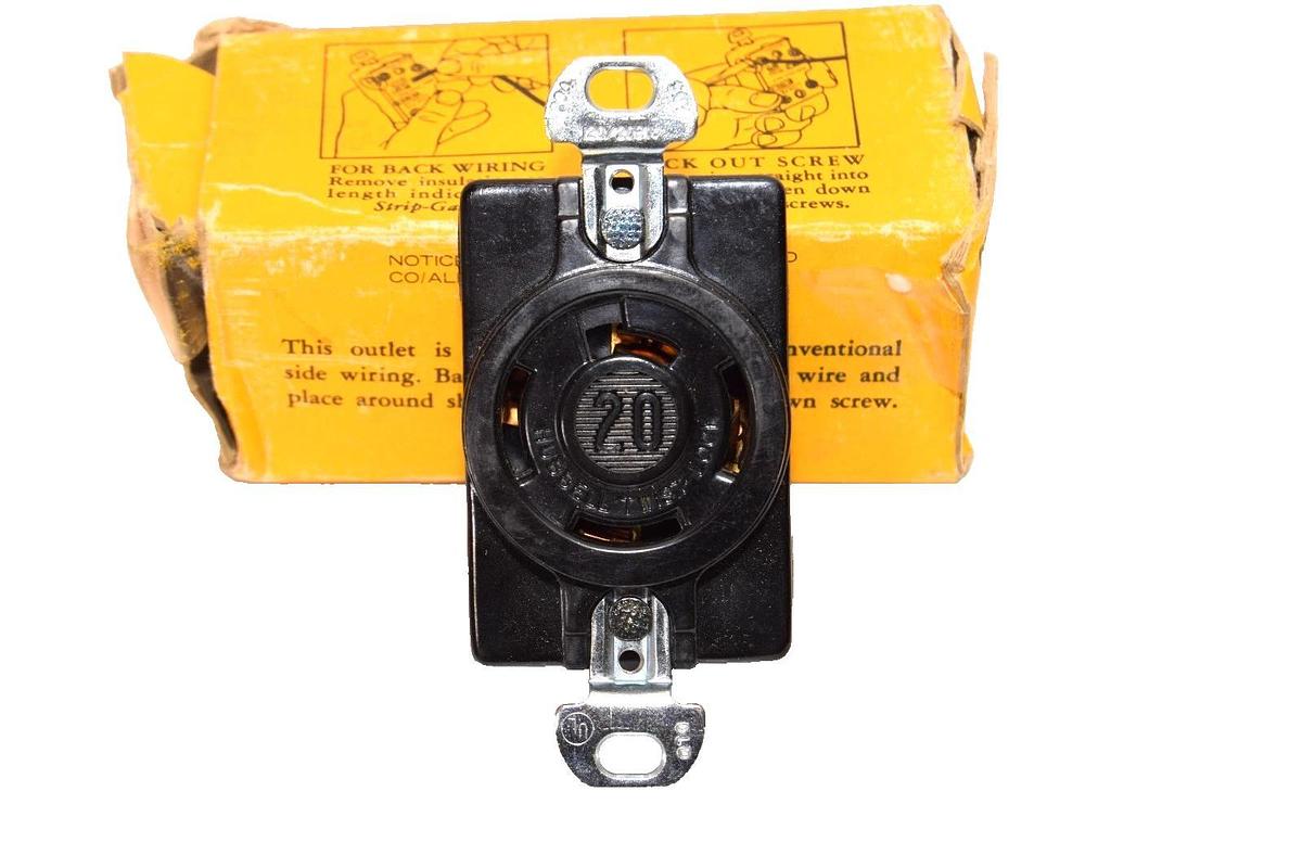 Hubbell 20a Twist Lock Receptacle 20 Amp 7410-B , HBL7410B 120/208V (New)