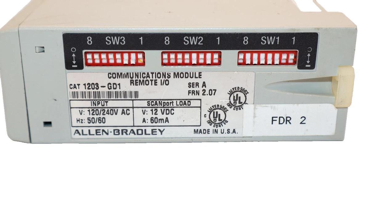 Used Allen Bradley 1203-GD1 Series A Communications Module Remote I/O