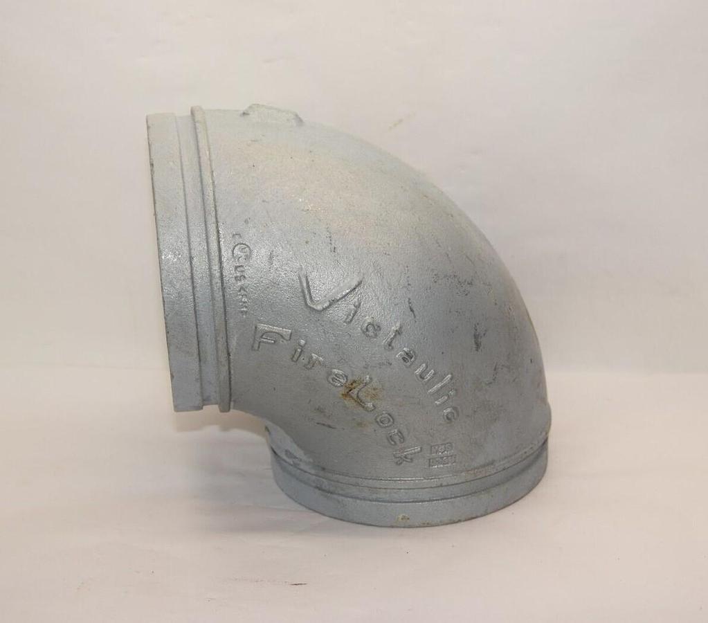 VICTAULIC 6" 6/168.3 001 Firelock Grooved Galvanized 90° 90 Degree Elbow (NEW)