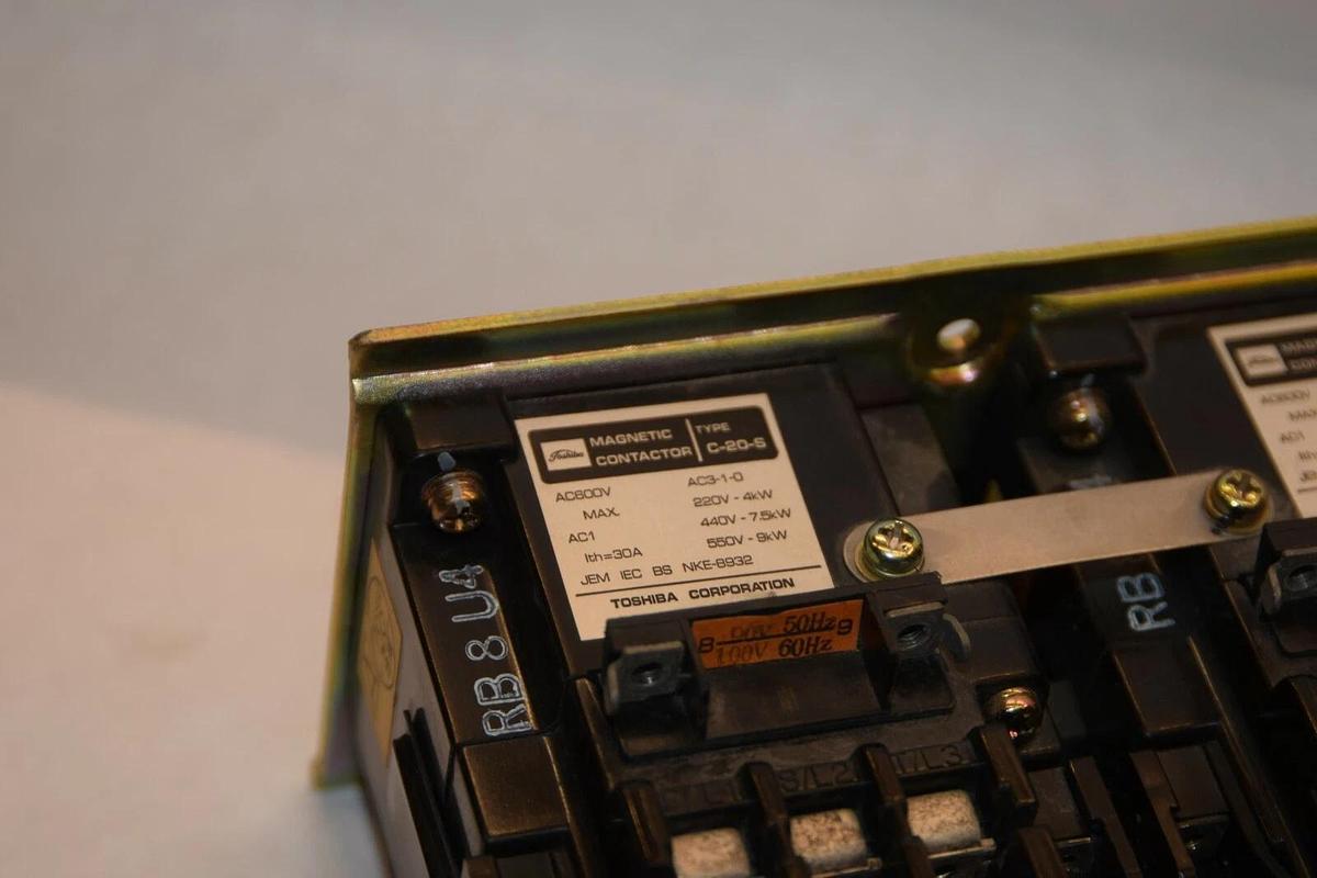 Used (NEW) TOSHIBA CR-20M-S C-20-S 600Vac 90/100V 50/60Hz Coil Magnetic Contactor