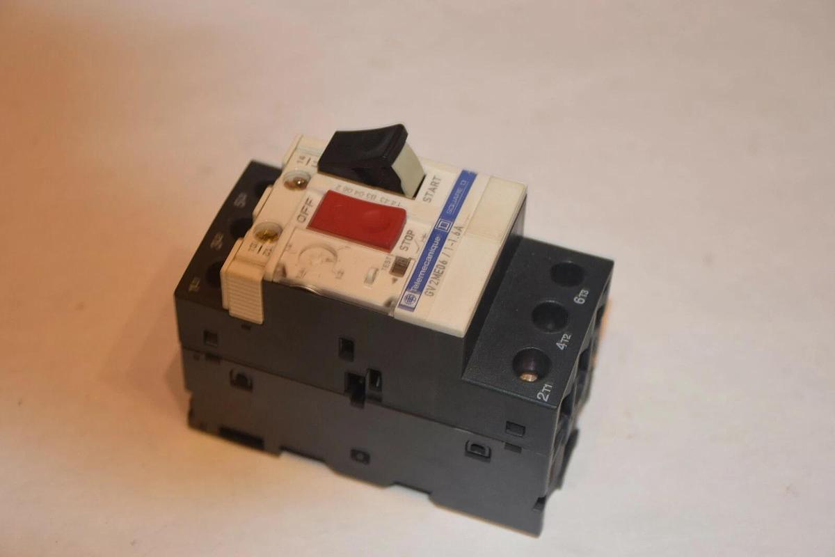 Used TELEMECANIQUE / SQUARE / SCHNEIDER ELECTRIC GV2ME06/1-1.6A CIRCUIT BREAKER