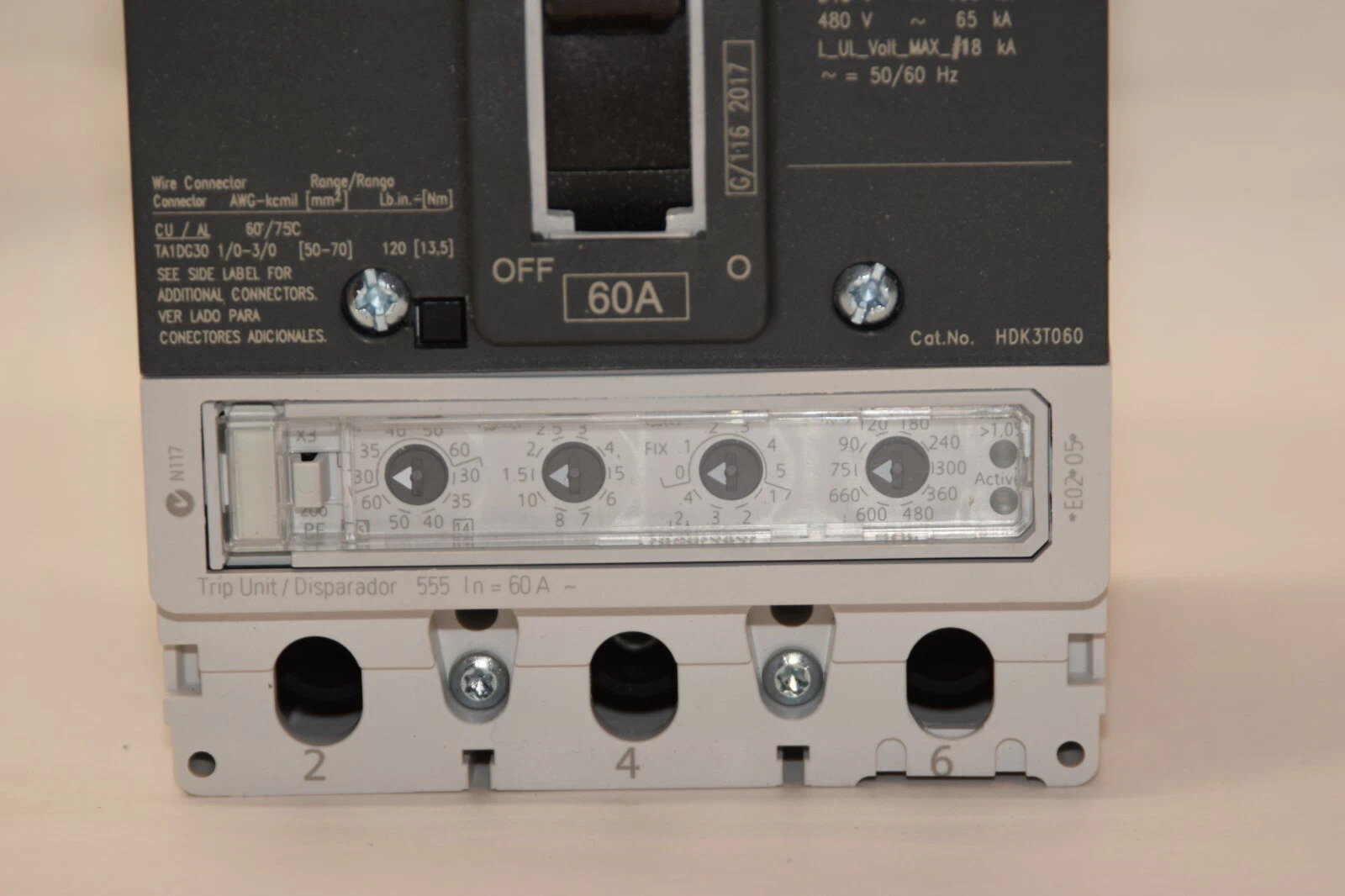 SIEMENS VL Circuit Breaker 3VL2506-2PE33-0AA0 60A 60 A Amp 3P HDK3T060F NEW