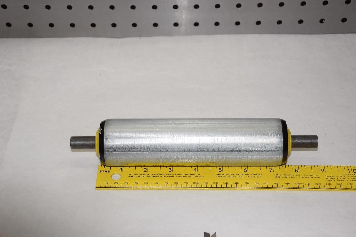 (2) INTERROLL 1.776.R81.M75-7.63 H 1-29/32" WIDE 10" LENGTH CONVEYOR ROLLER NEW