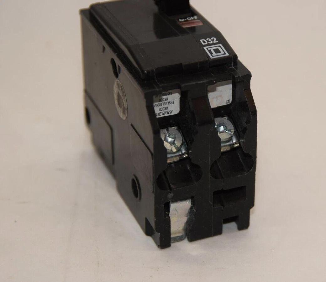 Used SQUARE D QOX 32A 32 Amp A 2P 2 pole 415Vac 50/60Hz Circuit Breaker
