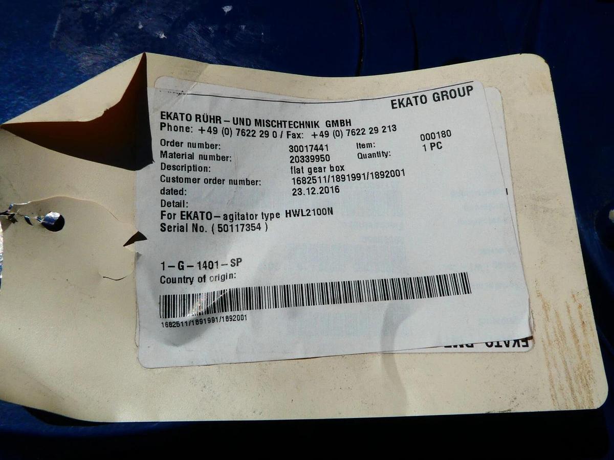 New, Siemens Flat Gearbox fdu1711/2391494 001, 2kj1931-0f, fdm108b-ktc for Ekato