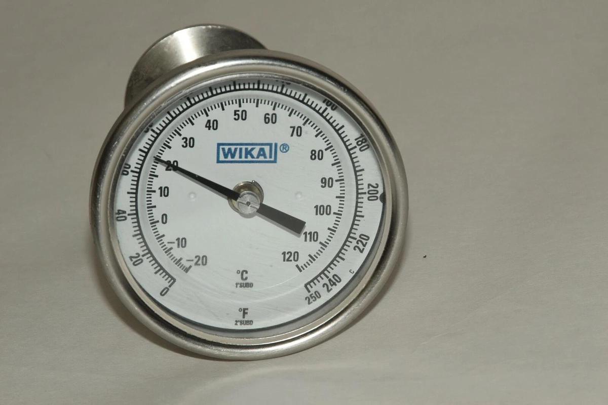 Used WIKA MBM-T5 0-240°F -20-120°C 3" Face Temperature Gauge