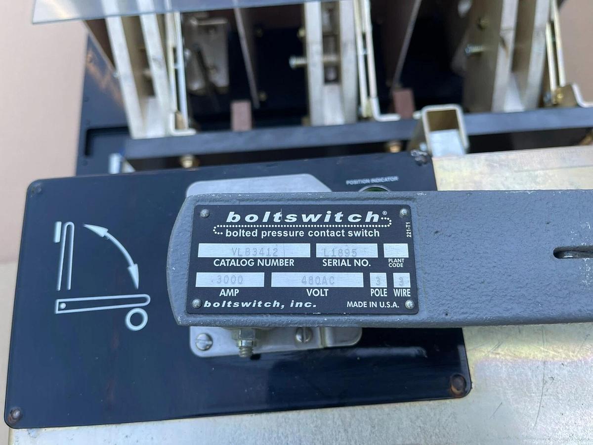 Used Boltswitch Bolted Pressure Contact Bolt Switch VLB3412 3000 Amp 3000A 480vac