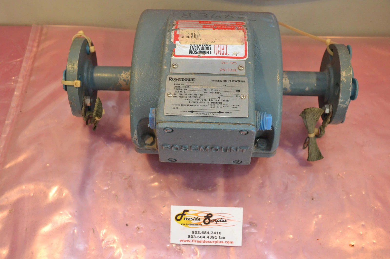 FISHER ROSEMOUNT 1" FLOW METER 8701 TPA010S1 8701TPA010S1 8701-TPA010S1