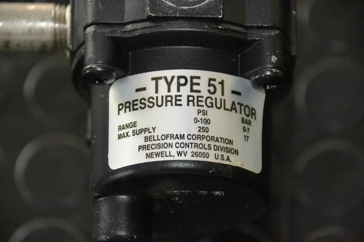 Used MARSH BELLOFRAM Pressure Press Regulator TYPE 51 51FR 250 PSI 17 BAR