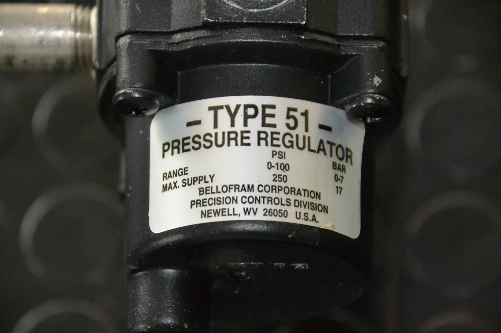 Used MARSH BELLOFRAM Pressure Press Regulator TYPE 51 51FR 250 PSI 17 BAR