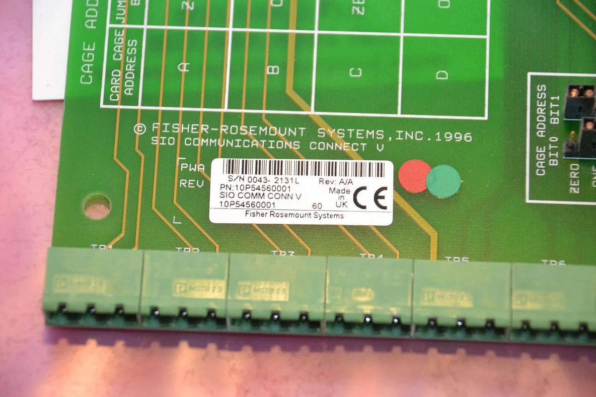 Used FISHER ROSEMOUNT CIRCUIT BOARD CARD 10P54560001 REV:A/A
