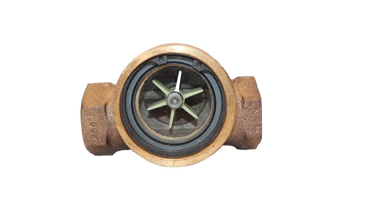 OPW 1" npt 200°F 125psi Propeller Style Flow Indicator Brass Body (New)