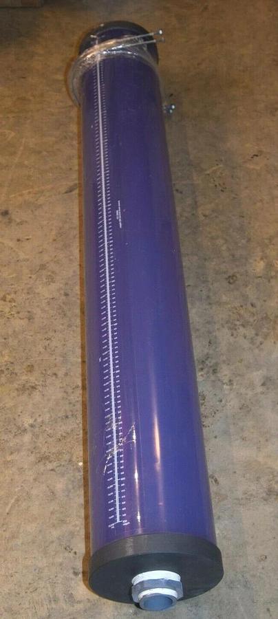 Used HARVEL ENVIROKING UV 6" SCH 40 0-20000mL  46"x7" Flow Tube sight flow gauge