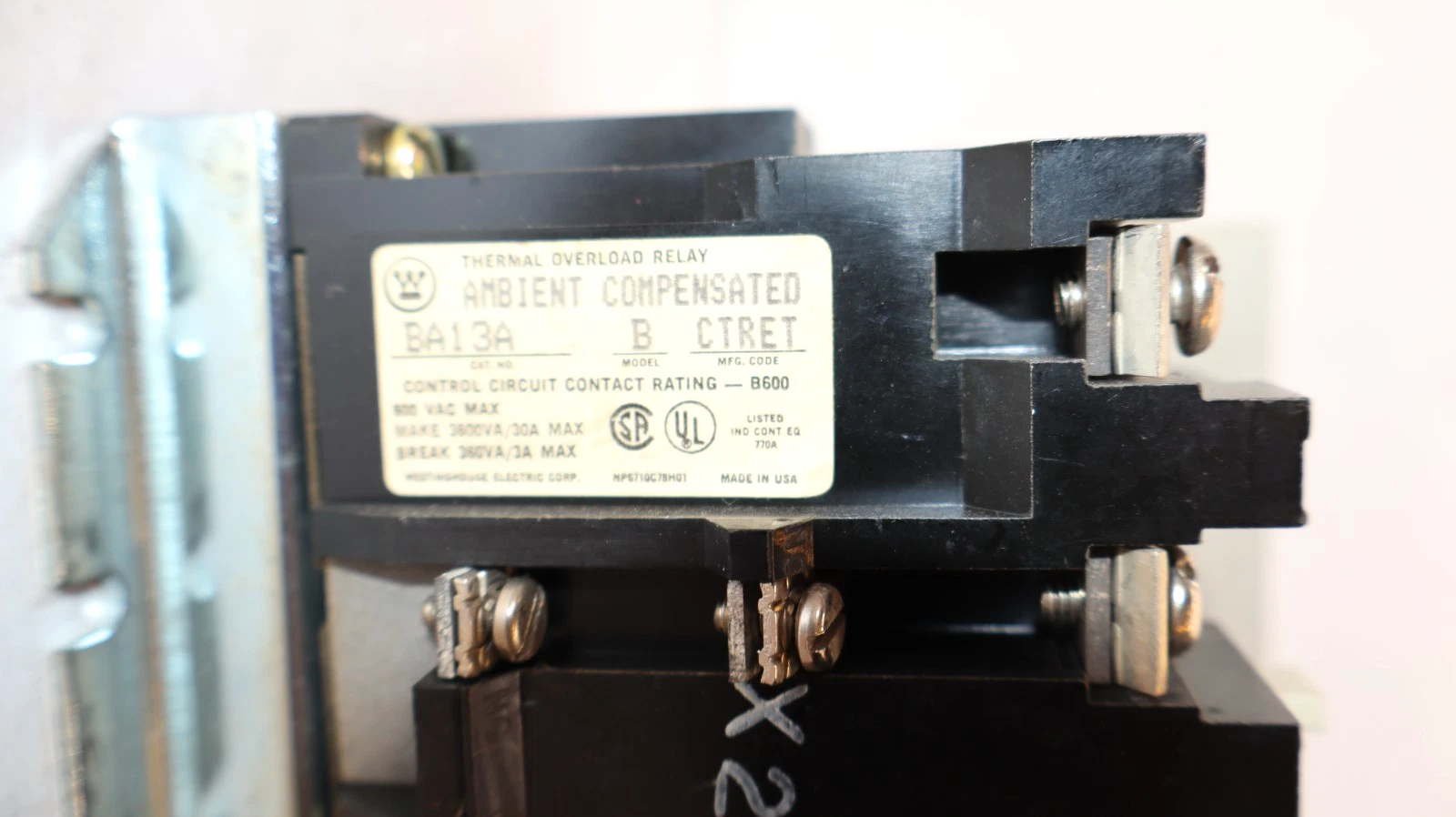 Used Westinghouse Motor Control Starter Size Sz 1 A200M1CAC Model J 110/120V Coil