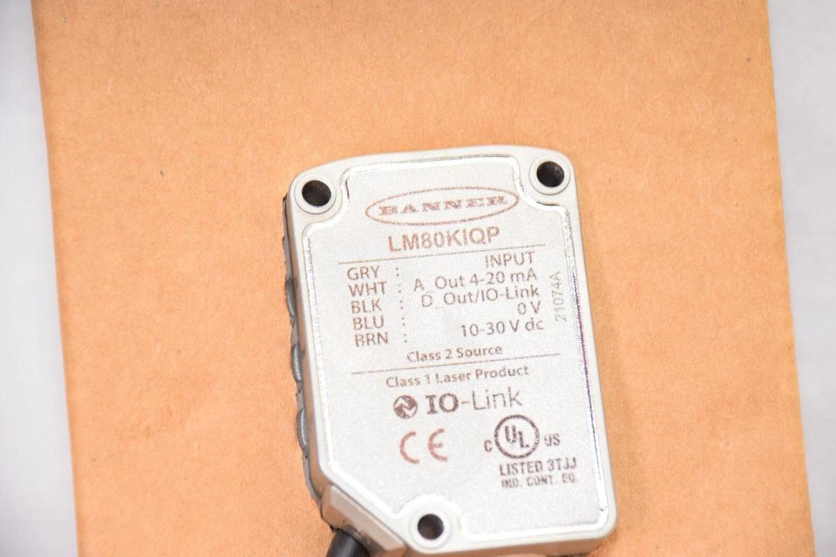 (NEW) BANNER LM80KIQP , 807393 LM Series Laser Displacement Sensor