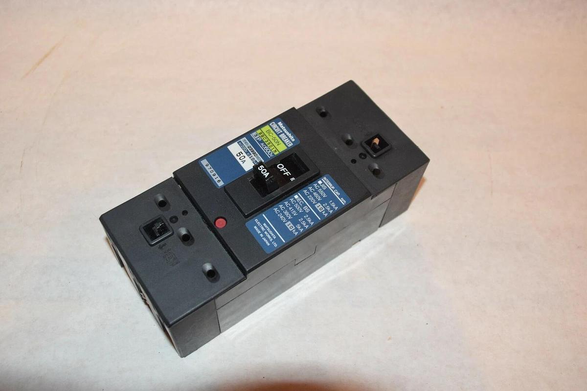 Used Matsushita 50 amp Circuit Breaker BC-50N BBC3501N 3 pole 50A 50 A