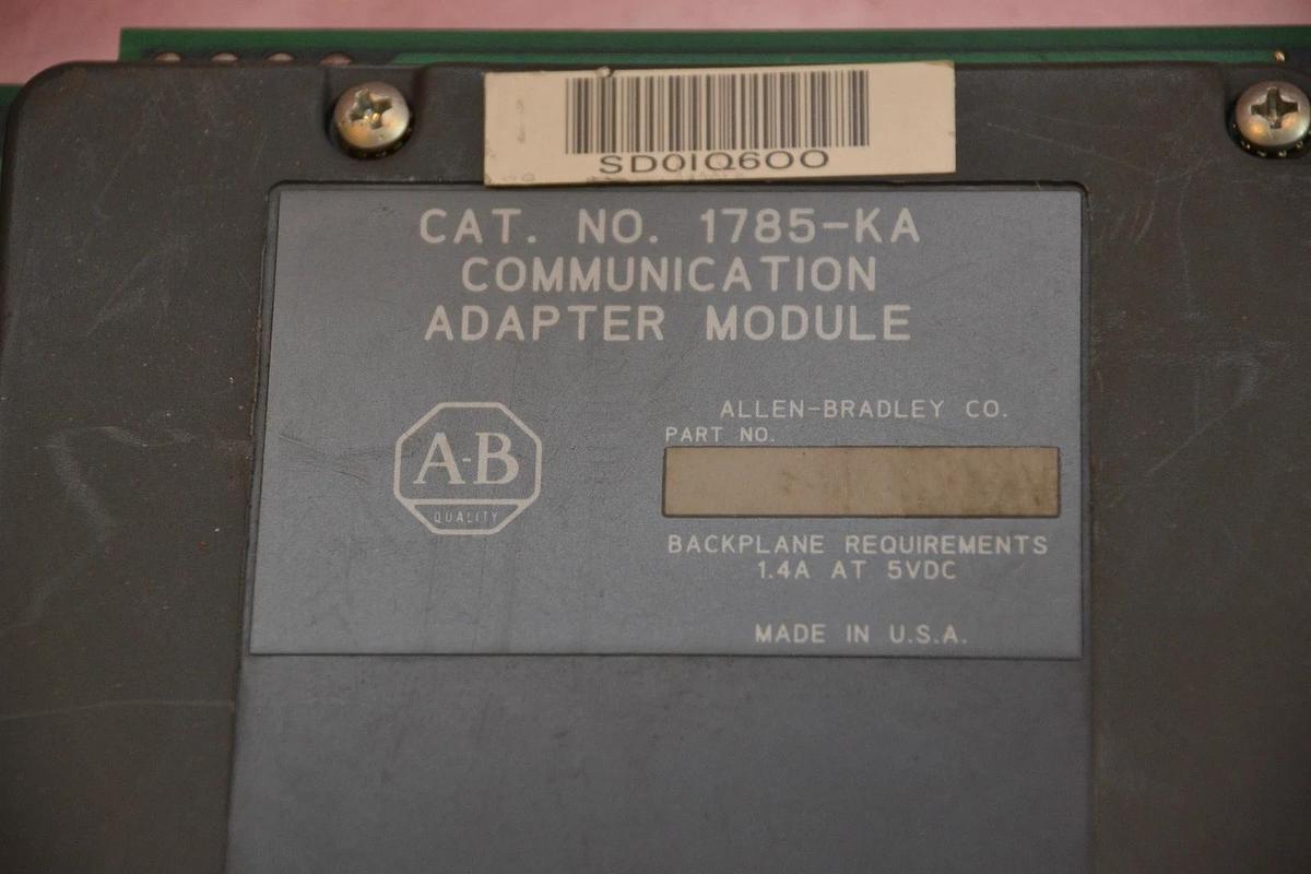 Used ALLEN BRADLEY COMMUNICATON ADAPTER MODULE 1785-KA 1785 KA 1785KA SER.A REV.C