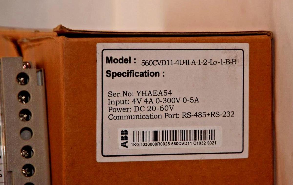 ABB Multimeter 560CVD11 1KGT030000R0025 560CVD11-4U4I-A-1-2-Lo-1-B-B 4v 4a NEW