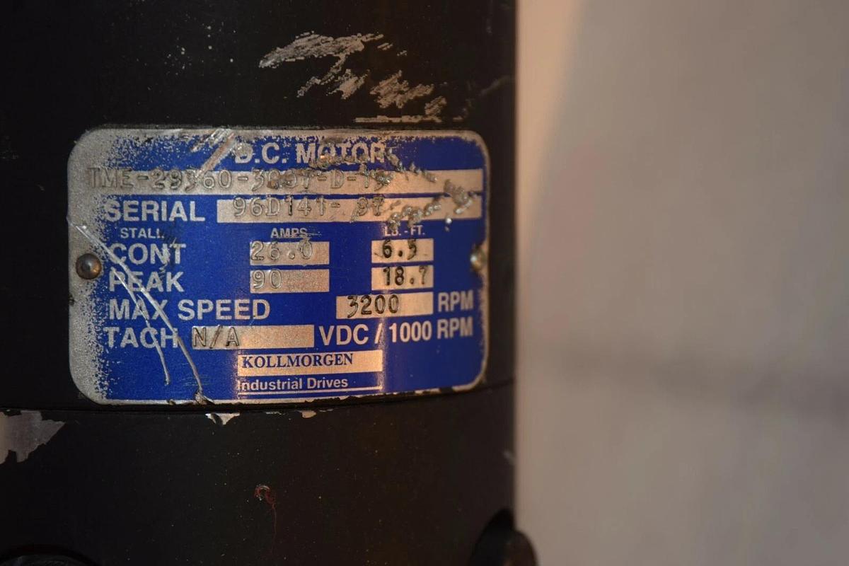 Refurbished Kollmorgen Industrial Drives TME-29360-3007-D-15 DC Motor 3200RPM *REFURBED*