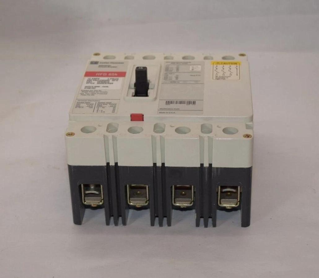 CUTLER HAMMER Circuit Breaker HFD65k HFD4015 15A 15 Amp 600v 4p Therm Mag NEW
