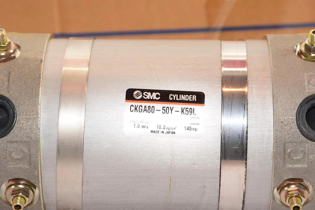 (NEW) SMC CKGA80-50Y-K59L 145psi  Pneumatic Clamp Cylinder