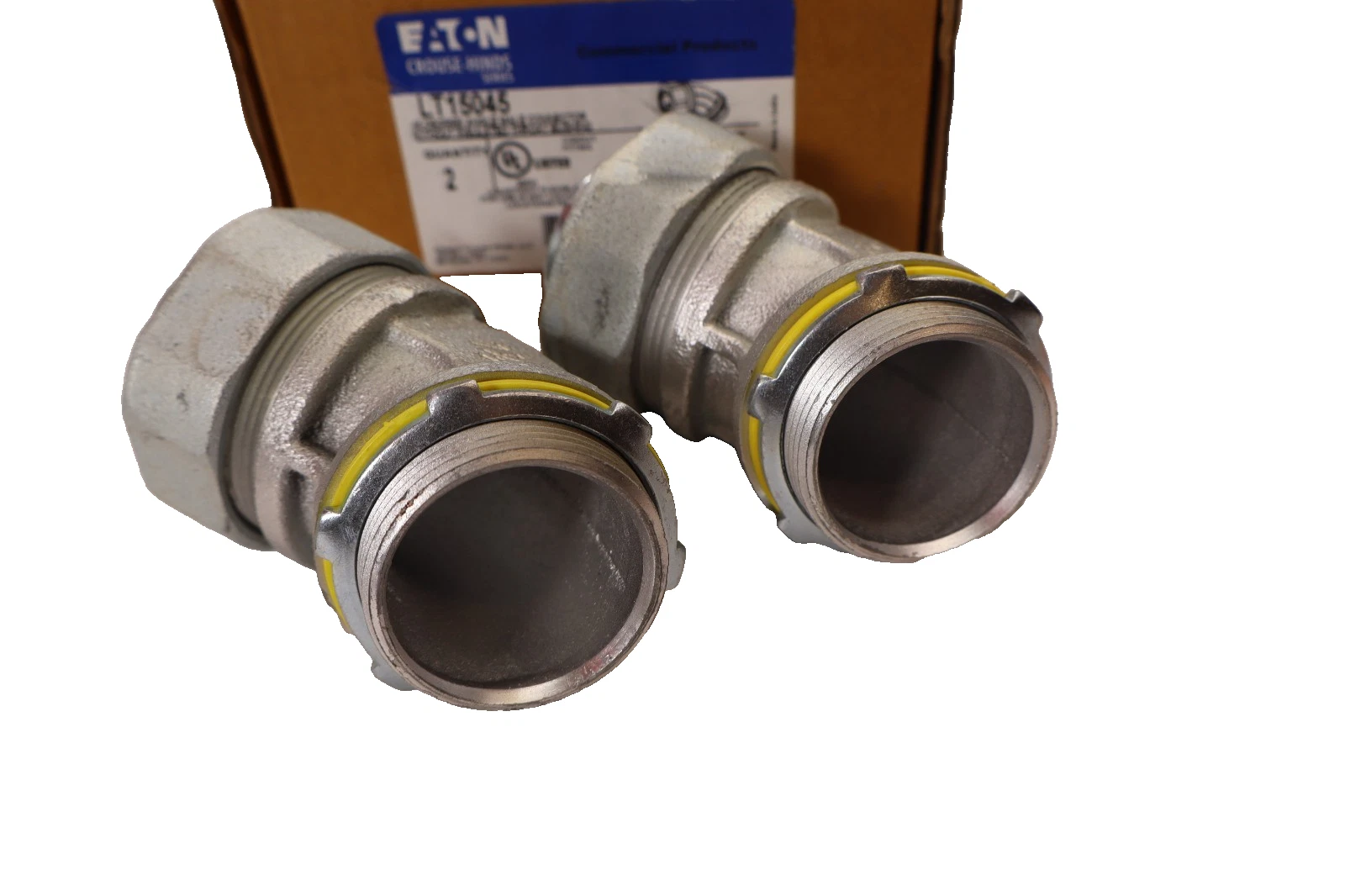 Eaton LT15045 1-1/2" 45° Angle Male Connector Conduit Fitting (New - Box of 2)
