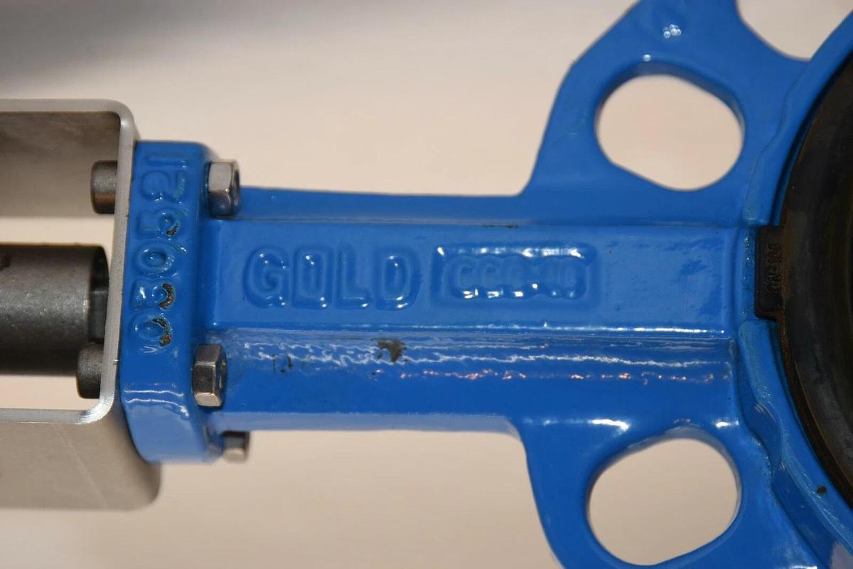 Used GOLD 6/10/16/JIS-5/10 4" Butterfly Valve Pneumatic Opener Tri-Matic TF24920