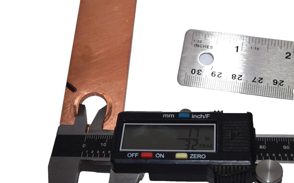 Used Buss Bar 10" x 8.5" x 5/3" & 8.5" x 3.5" x 5/32" Copper (Lot of 2)