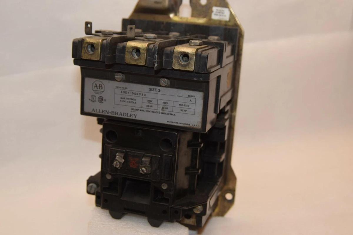 Used ALLEN BRADLEY Contactor 500F-D0D930 500F-DOD930 Ser A Size Sz 3 90Amp 120V Coil