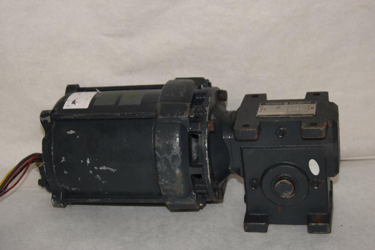 Used GE 5K42HG5180EX 1/2hp .5hp Motor 230/460V 3ph w/ Patterson Gearmotor 20:1