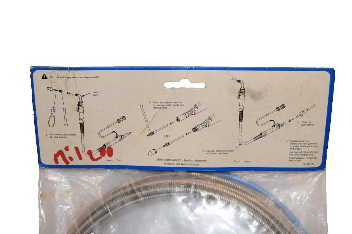 Miller OEM 194011  M-10/M-25/25M, M-40 MIG Gun Liner .030/.035x15Ft 172258 (New)