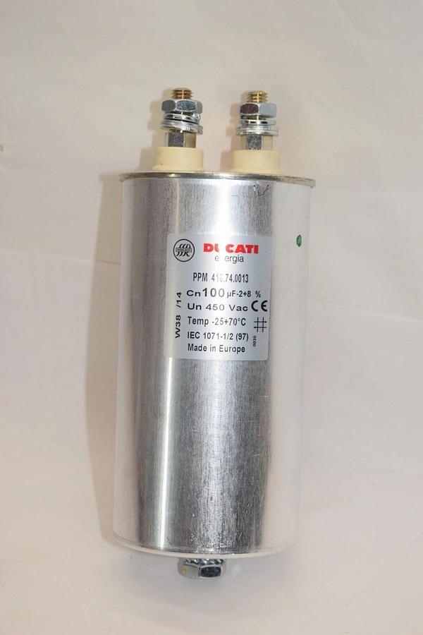 (NEW) DUCATI PPM 416.74.0013 100uF -2+8% 450Vac Capacitor