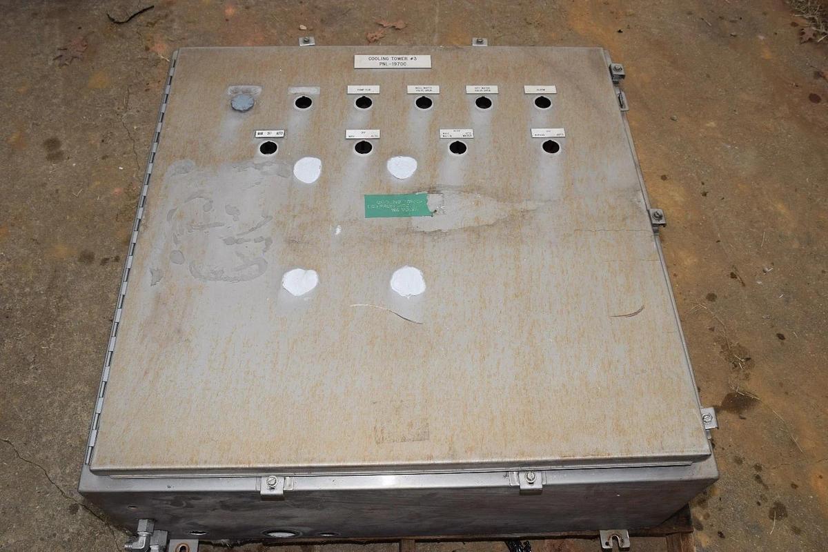 Used Hoffman S/S A-36H3612SSLP Industrial Control Panel SS Enclosure 36"x 36"x 12"