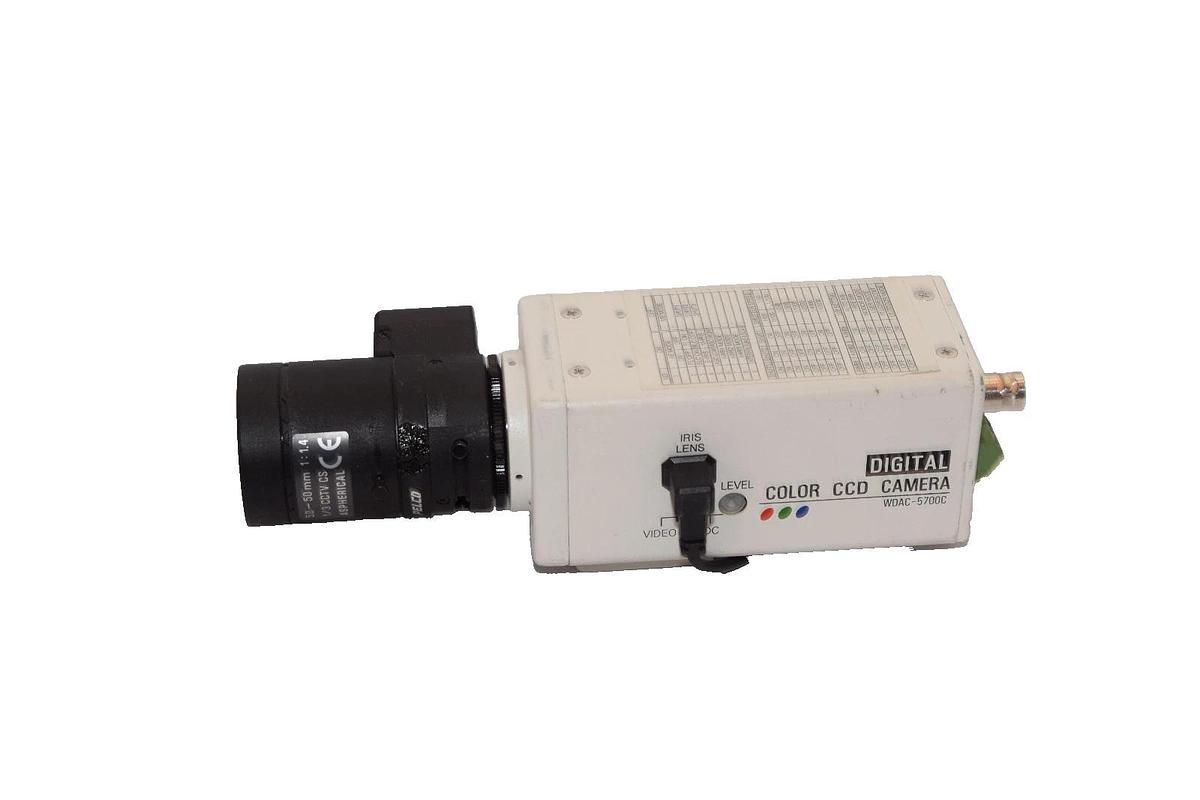 Used Weldex WDAC-5700C Digital Color CCD Camera with Pelco 5.0-50mm 1:1.4 Lens