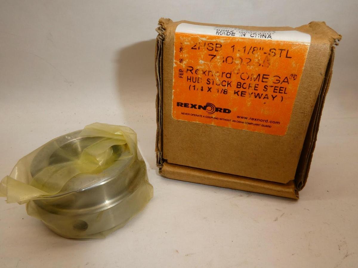 (NEW) REXNORD 7300235 2HSB 1-1/8"-STL 1/4" x 1/8" Keyway Hub