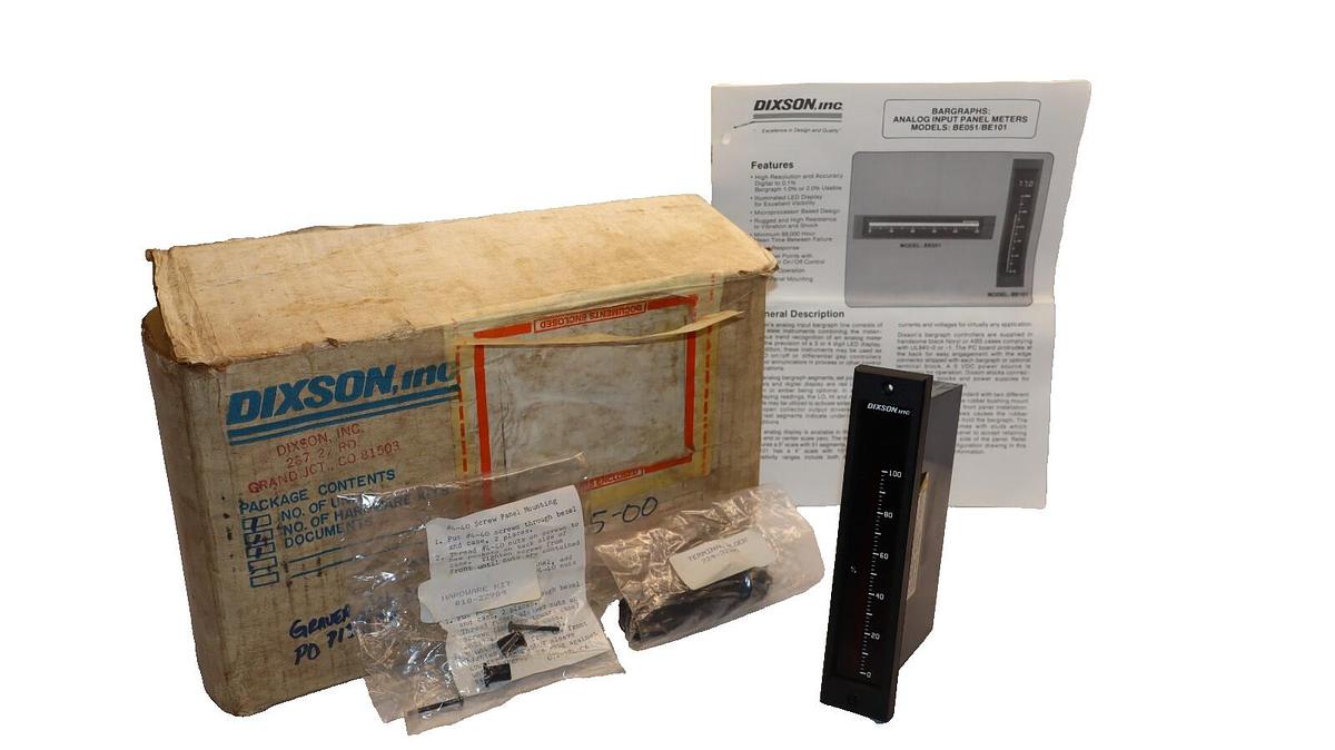(NEW) DIXSON INC. BE101AXXL1/5VDCV6896 0-100 Panel Meter Kit