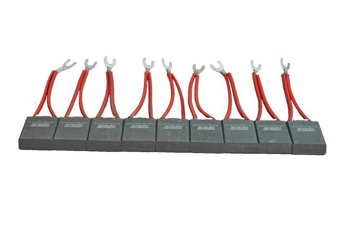 (9) HELWIG MOTOR BRUSH BRUSHES 13-371217-776-1-01 1-1/4"x1-5/8"x3/8" NEW