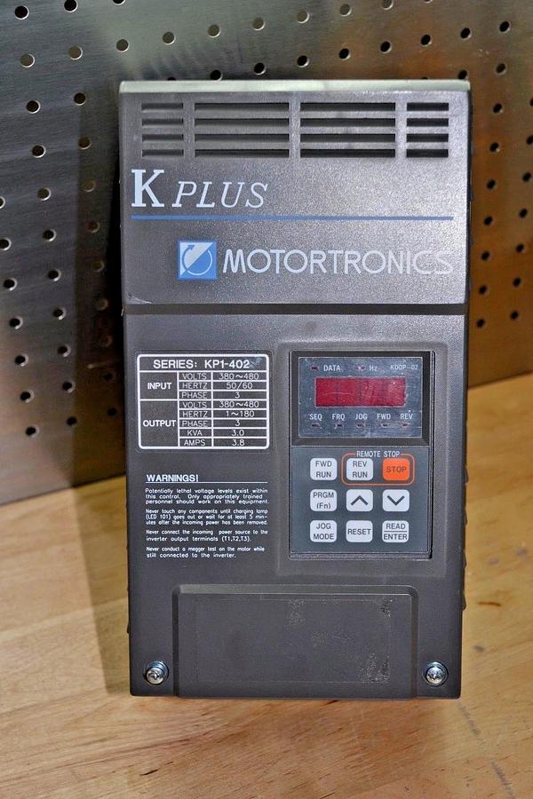 Used MOTORTRONICS K Plus AC DRIVE KP1-402  KP1402 380-480v 3.0 kva 3kva