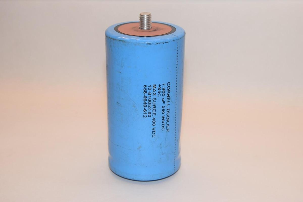 Used CORNELL DUBILIER 12-810052-00 658-0640-612 7900uF 350wvdc Capacitor
