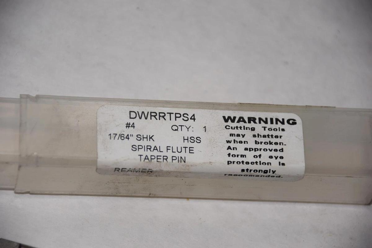 SERBIA DWRRTPS4 17/64" DUS4-HSS SPIRAL FLUTE TAPER PIN REAMER NEW