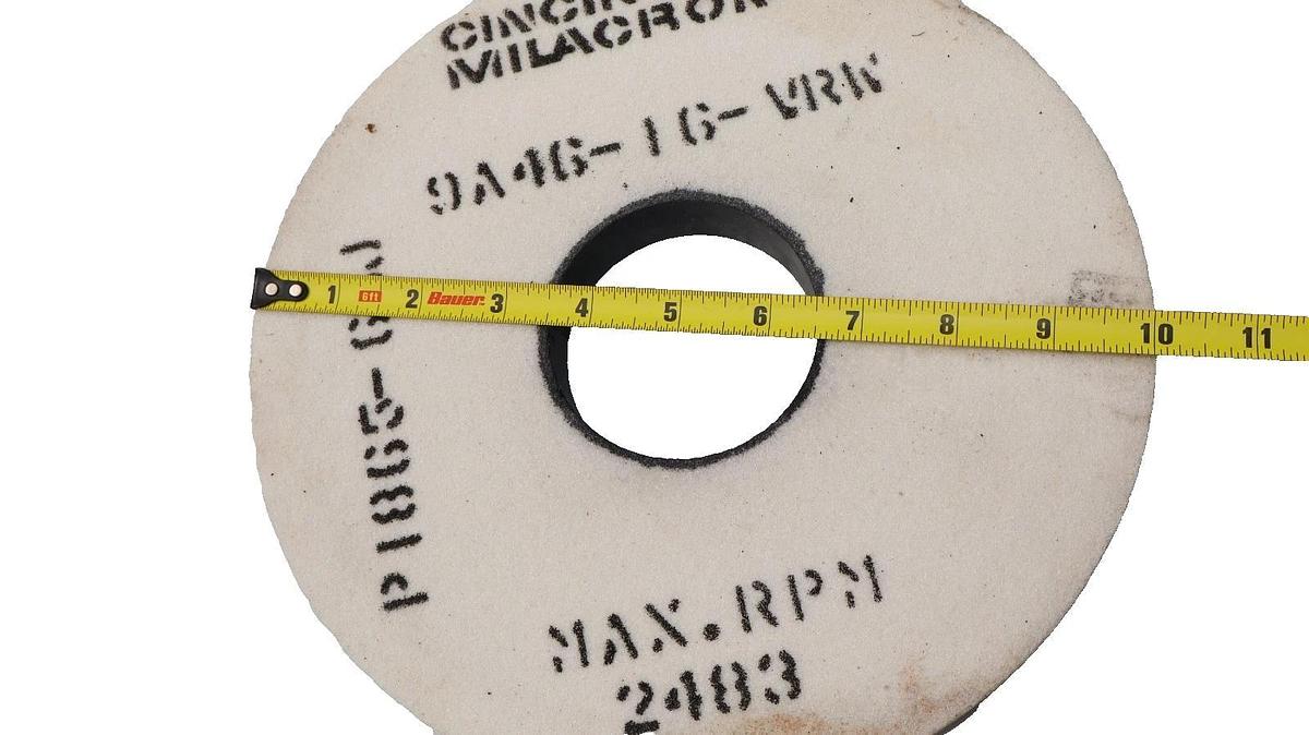 (NEW) CINCINNATI MILACRON 9A46-16-VRW 10" OD x 1" Wide 3" ID Grinding Wheel
