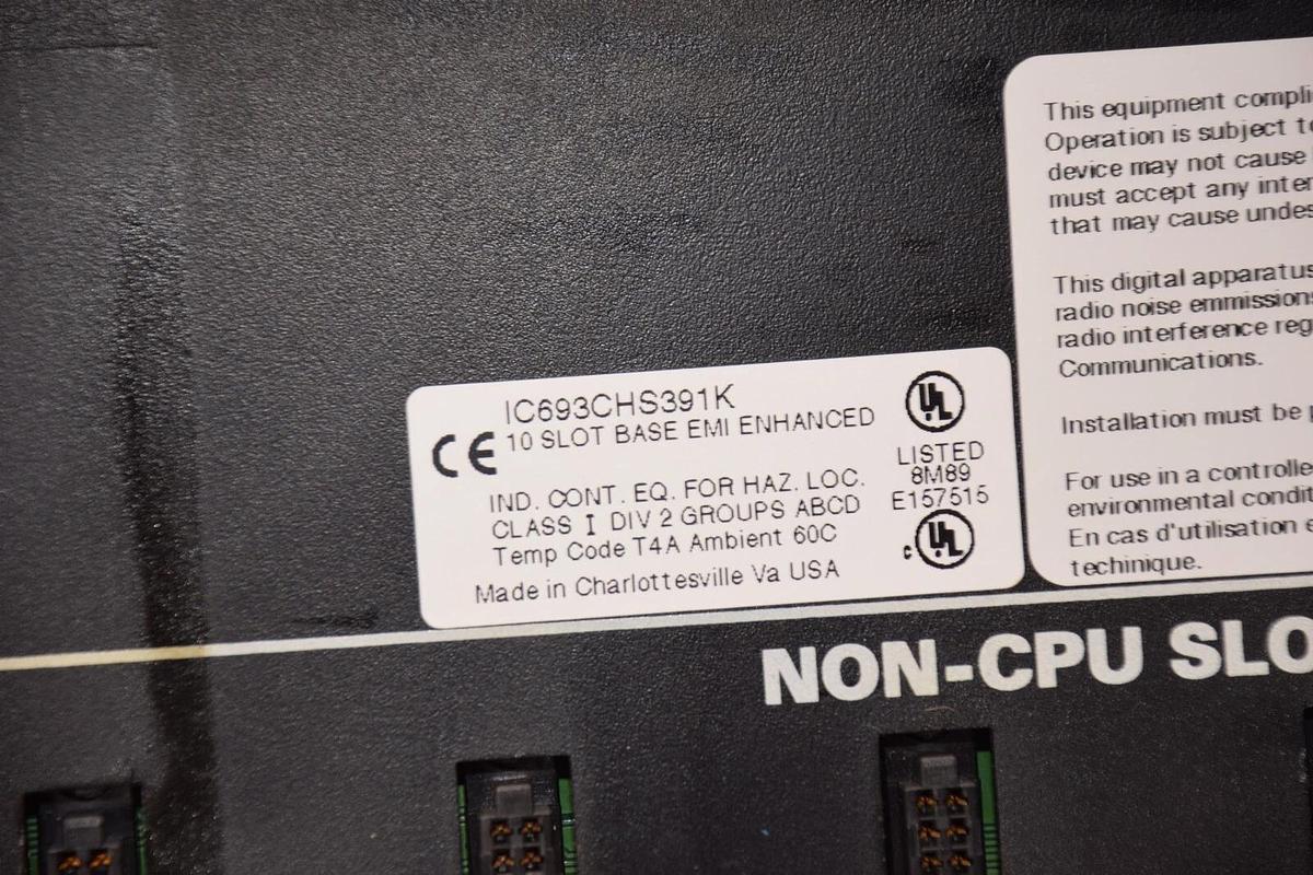 Used GE FANUC IC693CHS391K 10 Slot Expansion Base Rack